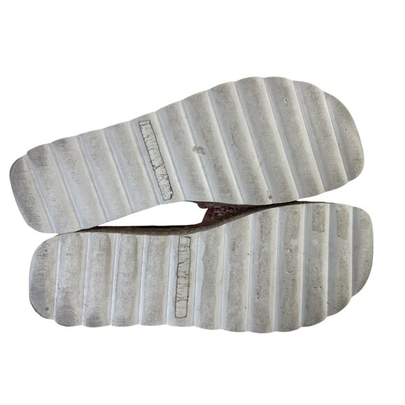 BP Chunky Platform Sandals Womens 9.5 Pink Espadrille Slip On Slide Shoes Boho - Picture 11 of 11